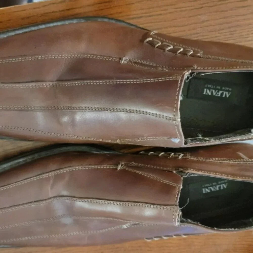 ALFANI Italian Men's Brown  Dress‎ Shoes  Size 10
